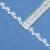 Import Garment accessories factory wholesale water-soluble 100% polyester embroidery white lace wedding dress trimming from China