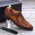 Import Genuine Leather Shoes Hand Painted Mens dirty leather brown colour thickedsoled pointed leather shoes from China