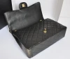 Genuine Super Soft Sheepskin Real Leather Gold Chain Ladies Luxury Brand Black Designer Handbag