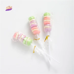 Gifts  lolly macaroon burger multicolour sweets soft candy fruit gummy candy  for Morocco