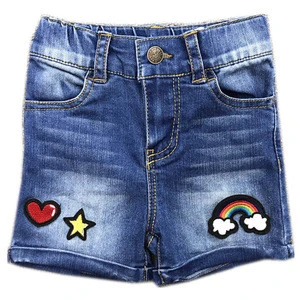 Girl&#039;s embroidery shorts, jeans