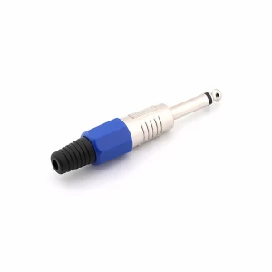 GLD3093 Blue color 6.35MM 2 pole 1/4&quot; professional Mono phone plug