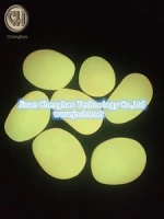 Glow in the dark road pavement pebble stone
