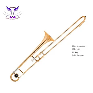 Gold lacquer alto trombone hot sell from china