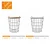 Import gold square big nesting wire metal side storage basket bedroom balcony corner round tea table PP tray concrete coffee table from China