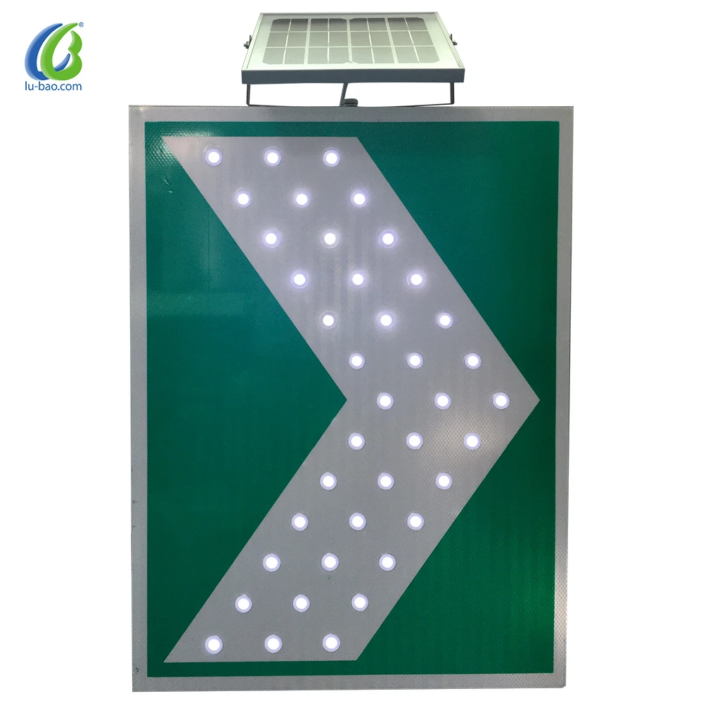 Gold Supplier Custom Reflective Safety Electronic Flashing Led Arrow sign for Road Warning