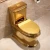 Import Golden Toilet Price Dubai Plated Golden Color Gold Toilet Bowl from China