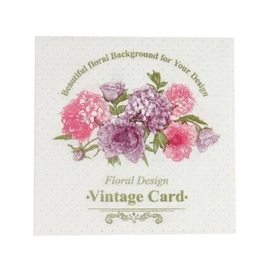 Good Offer Decorative Dotted Floral Design Vintage Card Promotional Napkin Paper