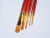 Import good quality wood handle flat head watercolor brush free art supply samples from China