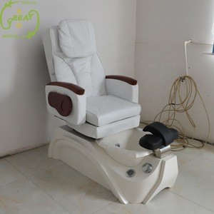 Great Foshan Factory Nail Salon Luxury Pedicure Chair Black Foot Spa Massage Chair Set