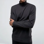 Guangzhou Wholesale turtle neck mens basic long sleeves t-shirt