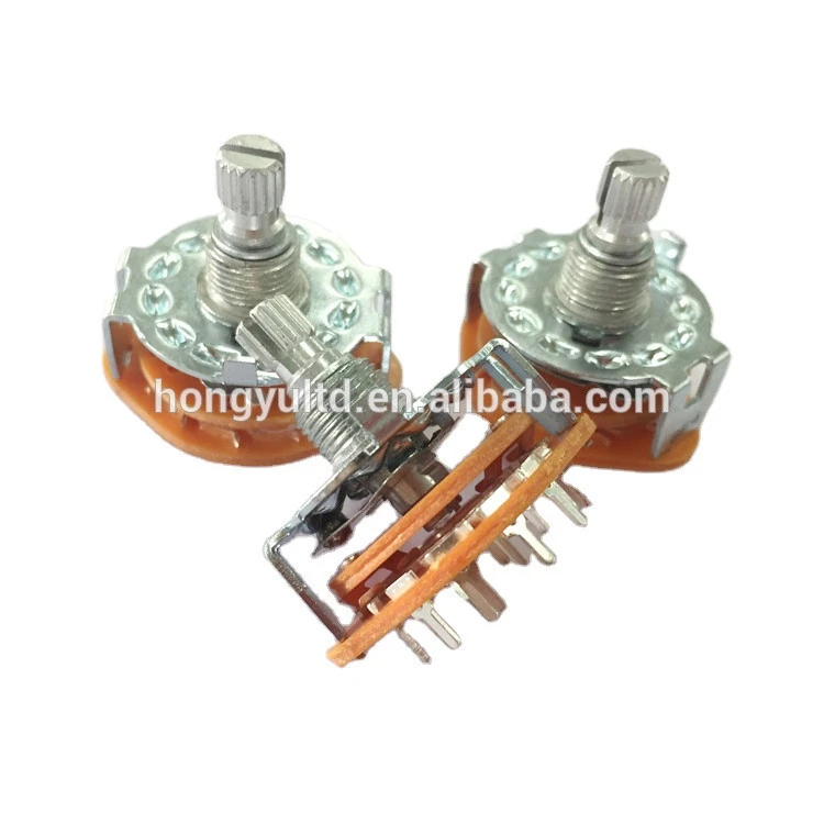 H25 Rotary switch 4 , 6 position custom rotary switch