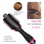 Hair Brush Private Label Flat Iron Hot Air Pick Electric Comb One Step Hair Dryer Fast Hair Straightener Brush Hot Air Brush