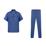 Half sleeve denim work clothes summer construction clothes labour suit denim overalls