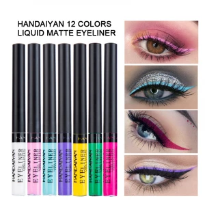 HANDAIYAN 12 Colors Matte Eyeliner Liquid Waterproof Eyeliner