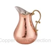 Handmade Customized Hammered Copper Brass Handle Water Pitcher 100% Pure Copper High-Glossy for Kitchen Drinkware Tableware