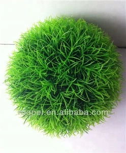 Hanging grass boxwood balls for hotel and restaurant decoration
