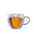 Import Heat Resistant 180ml 240ml Heart shaped clear double walled glass tea mugs juice beer water coffee cup glass for gift from China