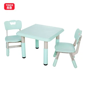 Height Adjustable Kids Table And Chair Set High Quality Square Kids Study Table