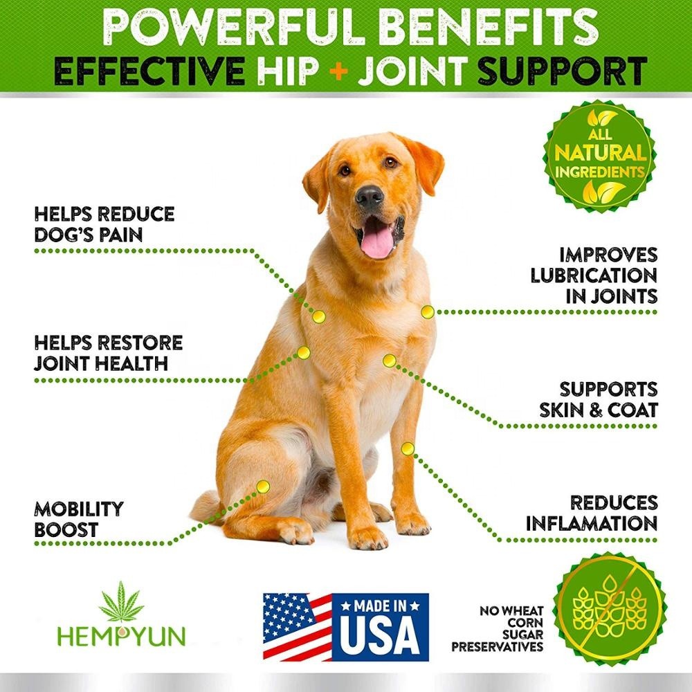 Hemp Chews Dog Joint Supplements in stock Organic Treats Infused with Hemp Oil cbd pet treat