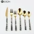 Import High-end marble handle cutlery set gold plated stainless steel flatware set from China