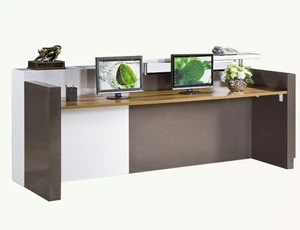 High end white cheap small reception desk/table
