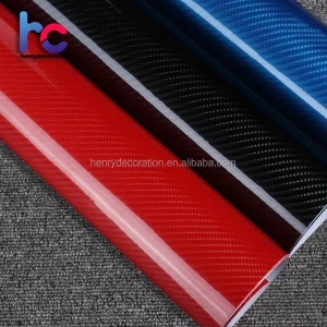 High glossy pvc self adhesive car body protective vinyl wrap 5d carbon fibre