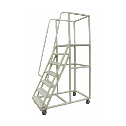 High Loading Capacity Warehouse Step Ladder with Handrail for Warehouse Cargo Logistics