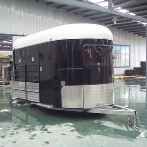 High quality 2 horse float trailer truck with door