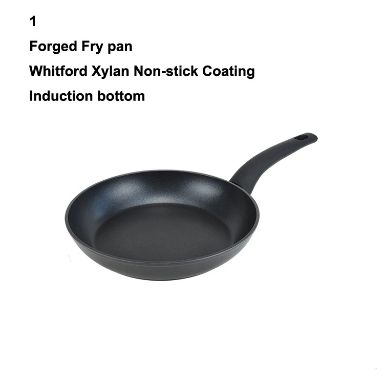 High quality 5Ply Forged Aluminium cookware set of pots and pans with non-stick coating with Matt Black color