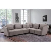 High Quality Chesterfield Hand Carved Furniture Grey L Shaped Corner Sectional Sofa