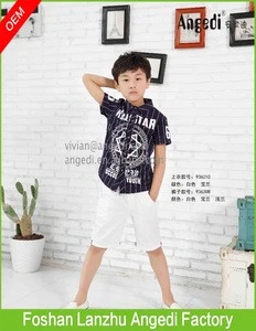 High quality Children clothing sets boys fashion shirts+shorts pants kids clothes suit