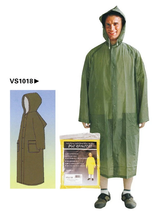 high quality durable clear Transparent PVC raincoat