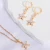 Import High Quality Fashion Design  Ice Out Zircon Stone Flower Hoop Earring Pendant Copper Jewelry Set Party Wedding For Women from China