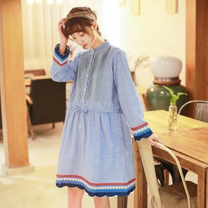 High Quality Fashion Embroidery Ethnic Embroidered Dresses  Woman Dress Women