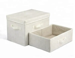 High quality low price nonwoven foldable storage box with cardpaper base