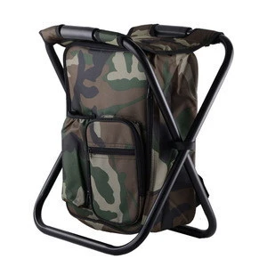 High Quality Outdoor Camping Backpack Beach Chair Fishing Chair With Cooler Bag
