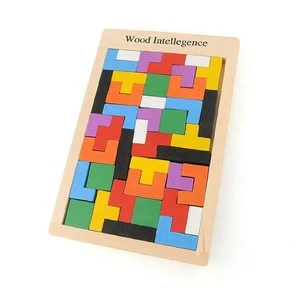 High Quality Tetris Magnetic Toy 3D Wooden Puzzle for Kids