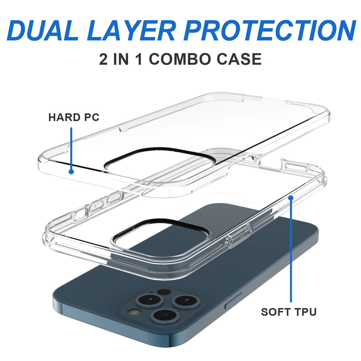 high quality transparent phone accessories cover case for iphone 12 mini 11 pro max 8 7 6 plus