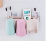 High quality wheat material bathroom set for toothbrush and toothpaste