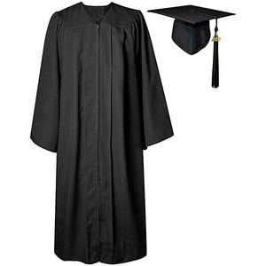 High School Graduation Gown matte graduation robe blue graduation gown