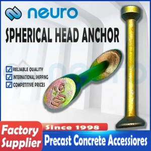 High Strength YZP HDG Spherical Head Stud Transporting Anchor