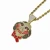 Import Hiphop Micro Paved Full CZ Stone Saw Doll Head Mask Pendant Necklace Mens Hip Hop Jewelry from China