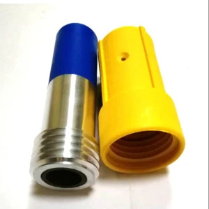 Holdwin Sand Blaster Gun Nozzle Coarse Thread Blasting Pipe Sandblast Nozzle with Yellow Nylon Nozzle Holder