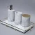 Import Home decoration natural marble bathroom accessory set from China