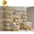 Home furniture factory modern metal stainless steel bookcases glass bookcases bookshelf for sale