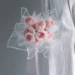 Hot sale 100% Waterproof Frame Design Transparent Plastic Cellophane Flower Wrapping  Paper