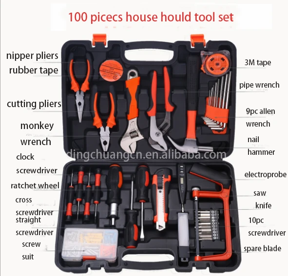 hot sale  DIY Household Hardware Repair Box Set Practical 100 pcs Tools set Combination Hand tool set