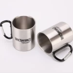 Hot Sale Double Wall Stainless Steel Travel Mug 220/300/350ml Carabiner Cup With Custom Logo