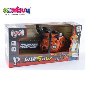 Hot sale indoor plastic electric kids play game power tool set chainsaw toys